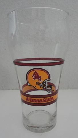 Vintage Coke Arizona State Sun Devils Coca-Cola Drinking Glass Football Beer Cover