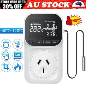 Digital Temperature Controller Thermostat Timer With Sensor 240V 10A 2400W - Picture 1 of 12