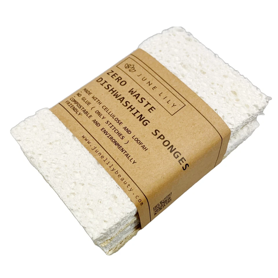 JuneLily Natural Eco Friendly Kitchen Sponge Non-Scratch Scrubber Compostable - Image 1 of 4