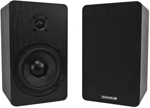 2 Rockshelf 54B 360W Black 5.25" Home Theater Bookshelf Speakers/4 Ohm - Picture 1 of 10