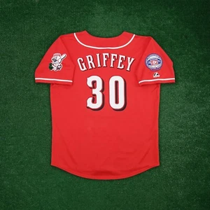 Camiseta deportiva roja alternativa para hombre de Ken Griffey Jr. Cincinnati Reds con parche de corte 2016 - Imagen 1 de 8
