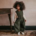 Kids Overalls Sleeveless Loose Wide Leg Jumpsuits Rompers Striped Easter