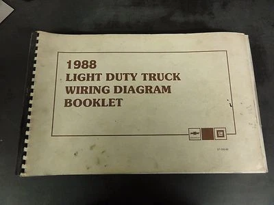 Folleto de diagrama de cableado de camión ligero Chevrolet 1988 Foto 1 de 4