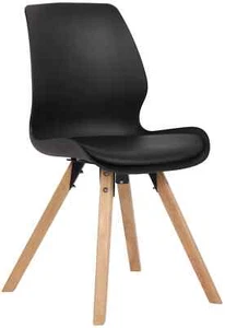 Silla De Comedor Luna En Plástico, Polipiel, Terciopelo o Tela & Estilo Nórdico - Imagen 1 de 12