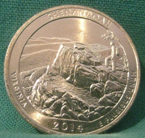 2014-D  Washington 25c-ATB Series-Shenandoah-Choice Uncirculated-#402-22 - Picture 1 of 2