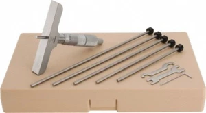 Mitutoyo 0 to 6" Range, 6 Rod, Satin Chrome Finish Mechanical Depth Micromete... - Picture 1 of 1