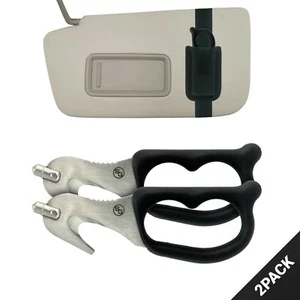 SuperVizor XT Auto Escape Tool Seatbelt Cutter Window Breaker 2-PACK - BLACK - Picture 1 of 3
