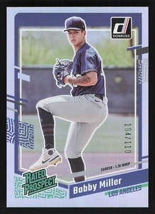 2023 Panini Donruss Baseball #41 Bobby Miller Career Stat Line #'d /110