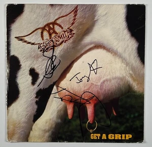 Aerosmith JSA Signed Autograph Record Vinyl Get A Grip - Picture 1 of 4