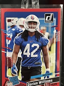 DORIAN WILLIAMS-----2023 DONRUSS RATED----- ROOKIE----PRESS PROOF---BILLS - Picture 1 of 2