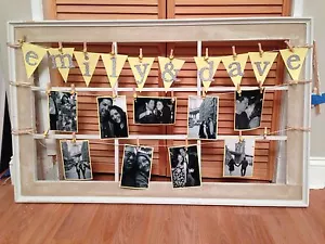 HAND CRAFTED PHOTO ANDCARD HOLDER BEAUTIFULLY MADE WHITE PINE WOOD - Picture 1 of 8