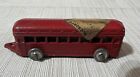 Vintage 1930's Red Bus Trailer with Hitch 2.75" Metal Die Cast Vehicle Unbranded