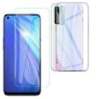 For Oppo Realme 6 Clear Case + Tempered Glass Screen Protector Shockproof Cover