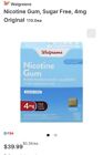 Nicotine Gum 4mg Walgreens Stop Smoking Aid 110 pieces - Original 
