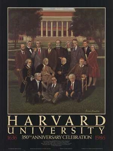 TERESA FASOLINO Harvard University 350th Anniversary Celebration 24" x 18" Offse - Picture 1 of 4