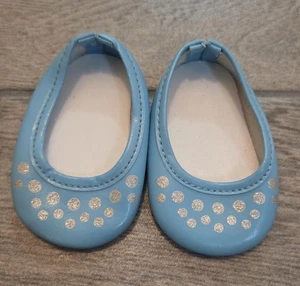American Girl Puppe Truly Me hellblau Glitzer Ballerinas silberne Punkte - Bild 1 von 2