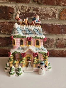 Vintage Avon Luminous Treasures "A Visit from Santa" Tealight House Christmas  - Picture 1 of 24