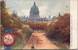 MADISON, Wisconsin Postcard / TUCK'S "STATE CAPITOLS U.S.A." Series -1911 Cancel - Picture 1 of 2