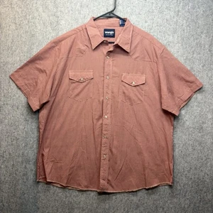 Wrangler Western Shirt Men's Size XXL White Pearl Snap Red & White Checked - Picture 1 of 12