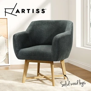 Artiss Armchair Lounge Chair Tub Accent Armchairs Fabric Sofa Chairs Single Seat - Picture 1 of 11