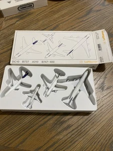 Lufthansa DC10 B737 A310 B747 1:600 Scaled Model Aircraft #910/1 4 Plane Set - Picture 1 of 5