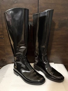 Everlane Womens Boots Size 6 Patent Leather Knee High Black - Picture 1 of 5