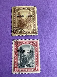Bahamas 1918 - Used Scott MR3, MR5. War Tax. - Picture 1 of 2