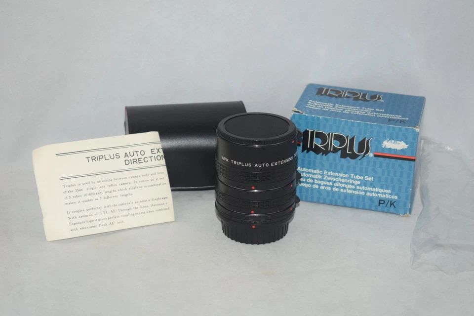 Triplus APK Extension Tube Set 12/20/36mm Pentax K for P/K boxed - Image 1 of 4