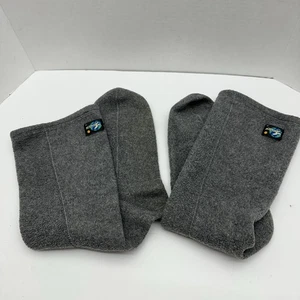 ACORN Sox graue Fleece-Hüttenschuhe Socken Größe Large - Bild 1 von 5