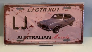 HOLDEN Torona LJJ GTR XUI Car Metal Vintage Tin License Number Plate Sign Muscle - Picture 1 of 3