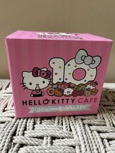 Hello Kitty Cafe Exclusive Truck 10th Anniversary Clear Glass Mug Coffee Cup NEW - Picture 1 of 2