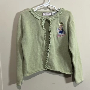 Vintage Disney Princess Cinderella Girl’s Green Cardigan - Picture 1 of 8