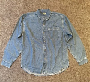 High Sierra Denim Shirt Blue Jean Light Wash Long Sleeve Button Up - Picture 1 of 7