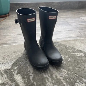 Hunter Original Short Women's Casual Boots, Black, W11 - Picture 1 of 12