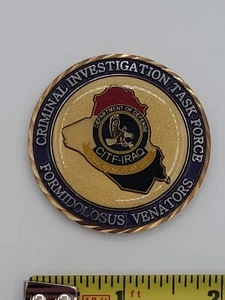 Moneda Desafío Fuerza de Tarea de Investigación Criminal Irak USACIDC AFOSI NCIS - Imagen 1 de 4