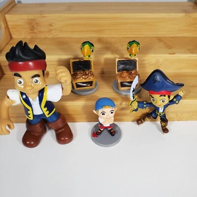 Disney Jake y los Piratas del País de Nunca Jamás Lote de 5 Juguetes Figura de 4.5" de Alto y 4 PVC Foto 1 de 4