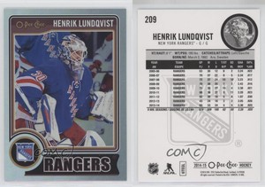 2014-15 O-Pee-Chee Rainbow Henrik Lundqvist #209 HOF