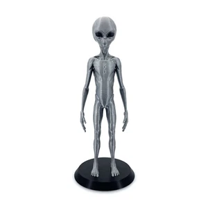 Grey Alien Figurine - 3D Printed Sci-Fi Extraterrestrial Figure, UFO Decor - Picture 1 of 24