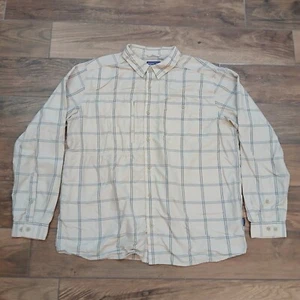 Patagonia Shirt Mens Extra Large Tan Gallegos Hiking Hike Roll Tab Outdoors - Picture 1 of 10