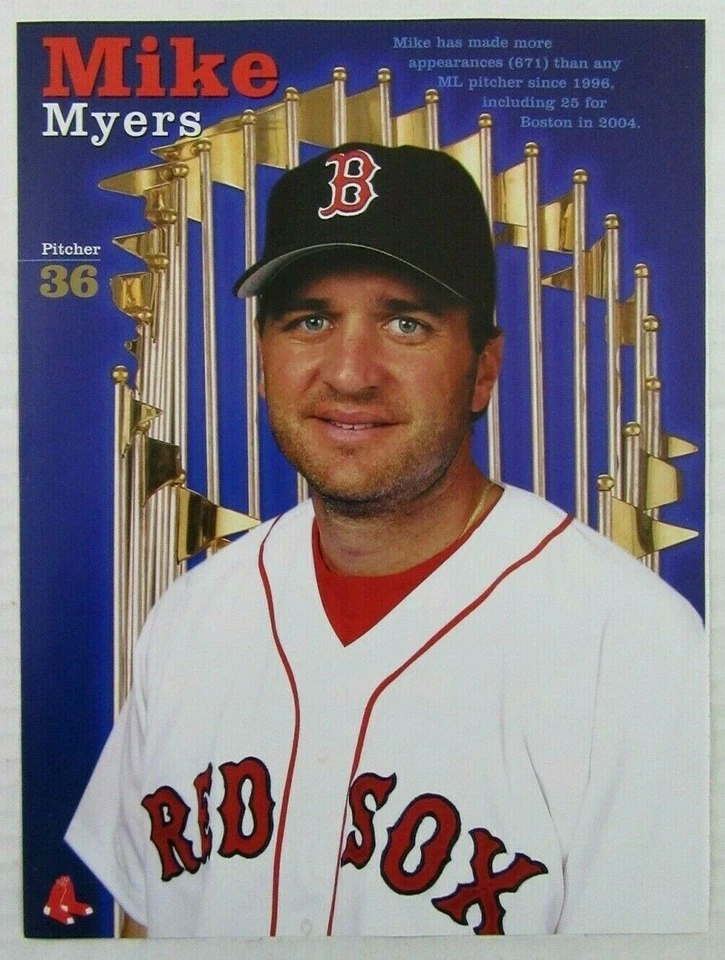 2005 BOSTON RED SOX Pitcher #36 MIKE MYERS Color Magazine Poster - Image 1 of 1
