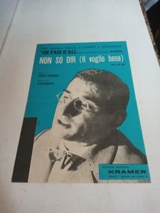 Sheet Music Non so Dir (Ti Tatty Ted ) KRAMER Garinei Giovannini Rascel 1958 - Picture 1 of 1