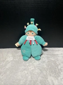 Baby's First Scensory Doll Soft Blue Body Tags Knots Plush Cloth Toy Lovey 9" - Picture 1 of 4