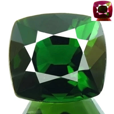 БЕЗУПРЕЧНЫЙ НАТУРАЛЬНЫЙ ХРОМ ТУРМАЛИН ОТ ЗЕЛЕНОГО ДО КРАСНОГО 1,25 КАРАТА! ИДЕАЛЬНЫЙ ПОКРОЙ! - Изображение 1 из 4