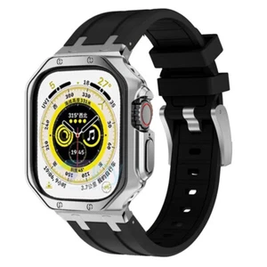 TPU Case Soft Sports Band Refit Cover Strap For Apple Watch Ultra 9 8 7 6 5 4 3 - Picture 1 of 33