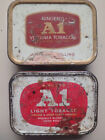 2 x Vintage A1 tobacco tins - used/worn