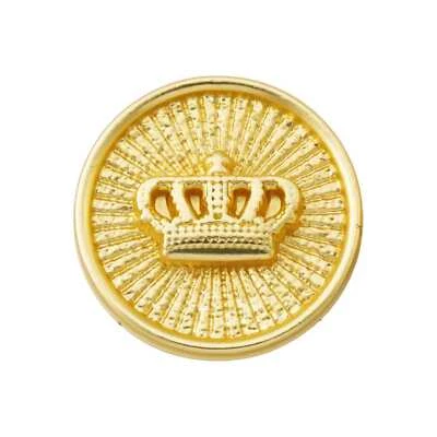 5pcs Crown Embossed Metal Buttons Vintage for Clothing Crafts Sewing 18/23mm - Image 1 of 4