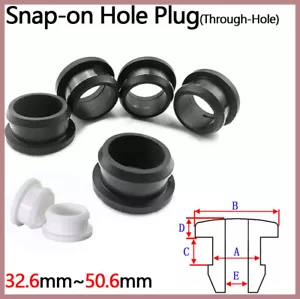 Tapón de orificio a presión de goma de silicona tapones de extremo negro/blanco 32,6 ~ 50,6 mm - Imagen 1 de 12