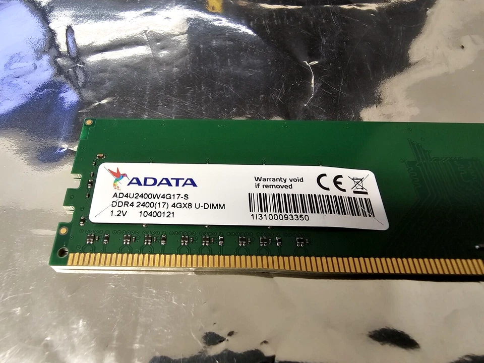 ADATA 4GB DDR4 PC4-19200 2400MHz UDIMM RAM - AD4U2400W4G17-S    -TESTED-  (#403) - Image 1 of 3