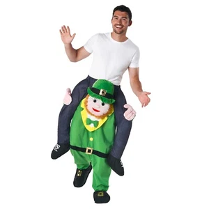 Adult Leprechaun Piggyback Costume Men`s Irish St Patricks Day Ride On Halloween - Picture 1 of 5