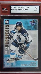 2004-05 #8/10 SIDNEY CROSBY PRE-RC ITG H&P GRADED 9 RARE